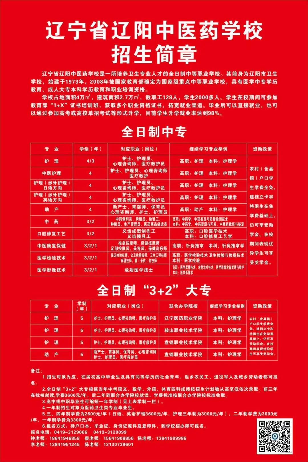 2020年辽宁省辽阳中医药学校秋季招生简章 2020年辽宁省辽阳中医药学校秋季招生简章